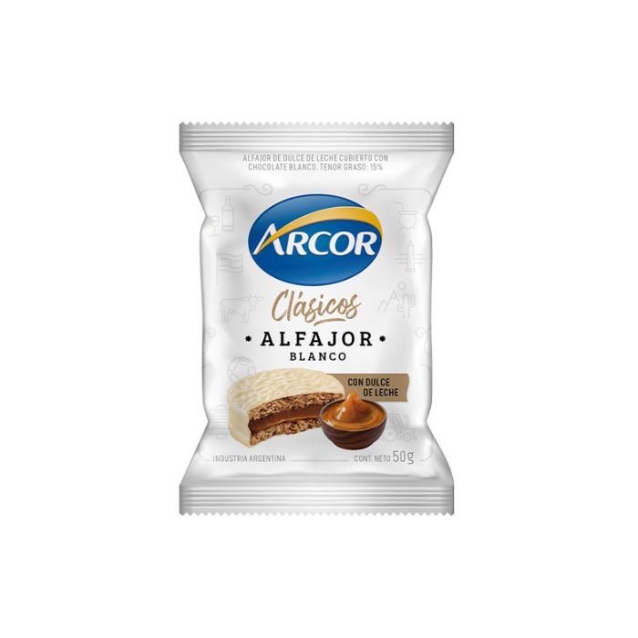 Alfajor de dulce de leche Blanco Arcor