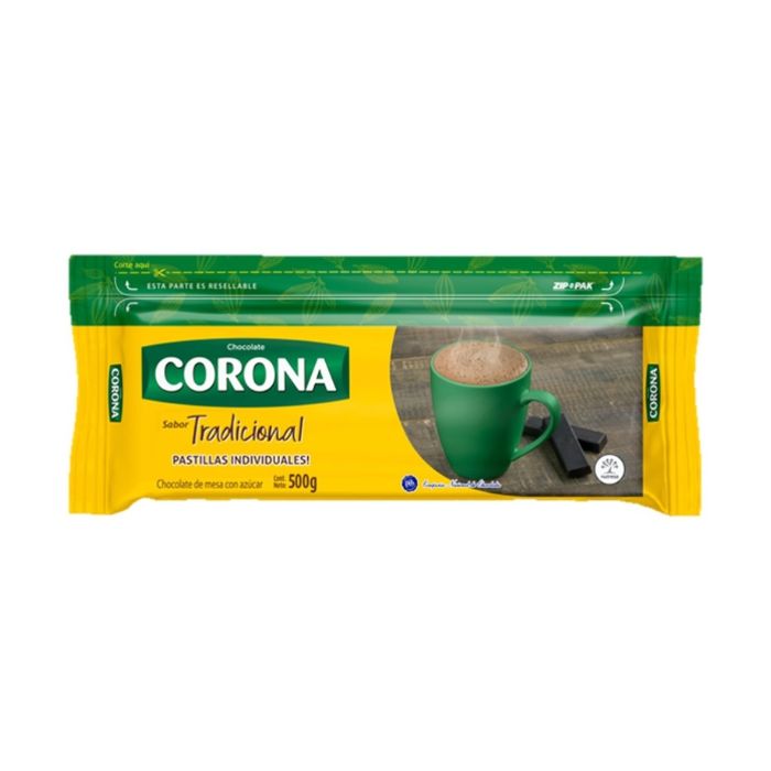 Chocolate a la taza en pastillas Corona 500g