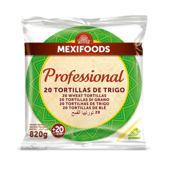 Tortillas de trigo 20cm MexiFoods (Bolsa 20u)